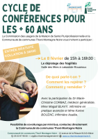 Cycle de conférences pour les + 60ans